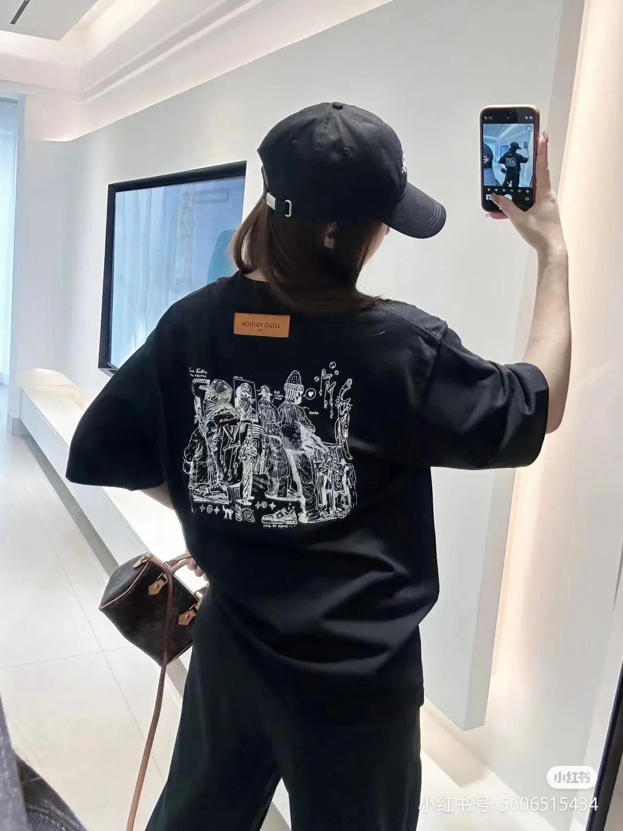 Louis Vuitton/Louis Vuitton employee limited foam printed short-sleeves